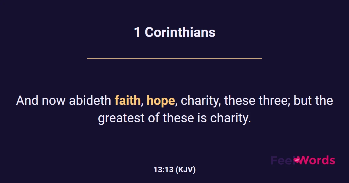 1 Corinthians 13:13
