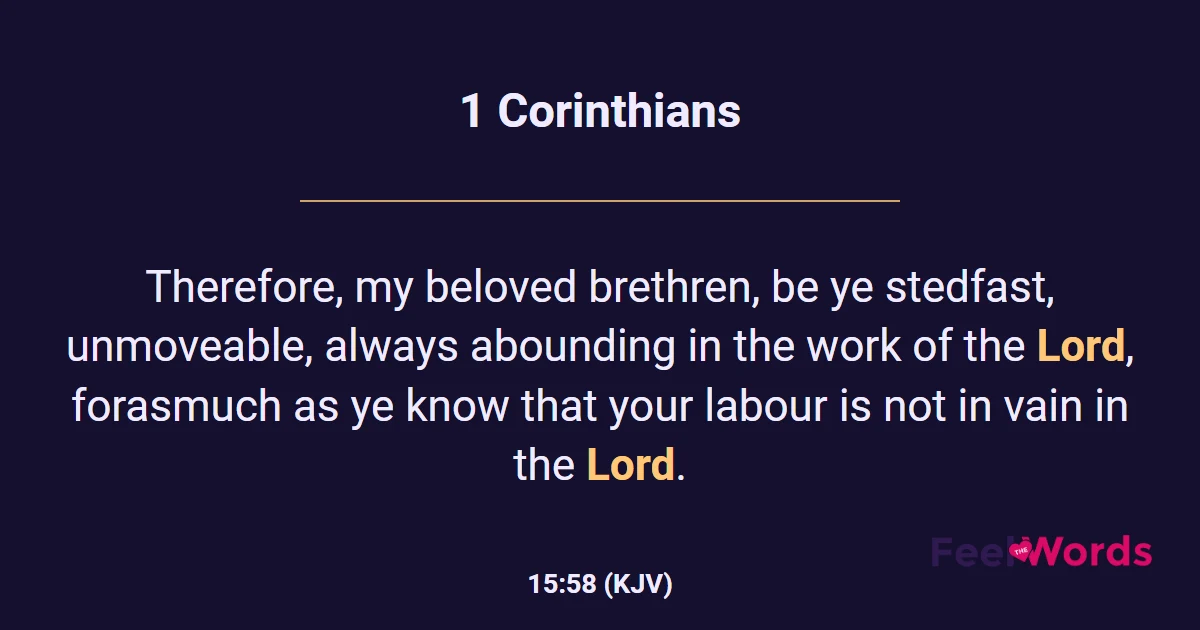 1 Corinthians 15:58