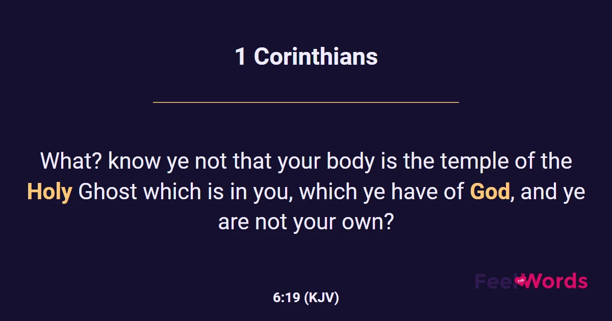 1 Corinthians 6:19