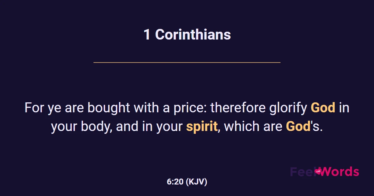 1 Corinthians 6:20