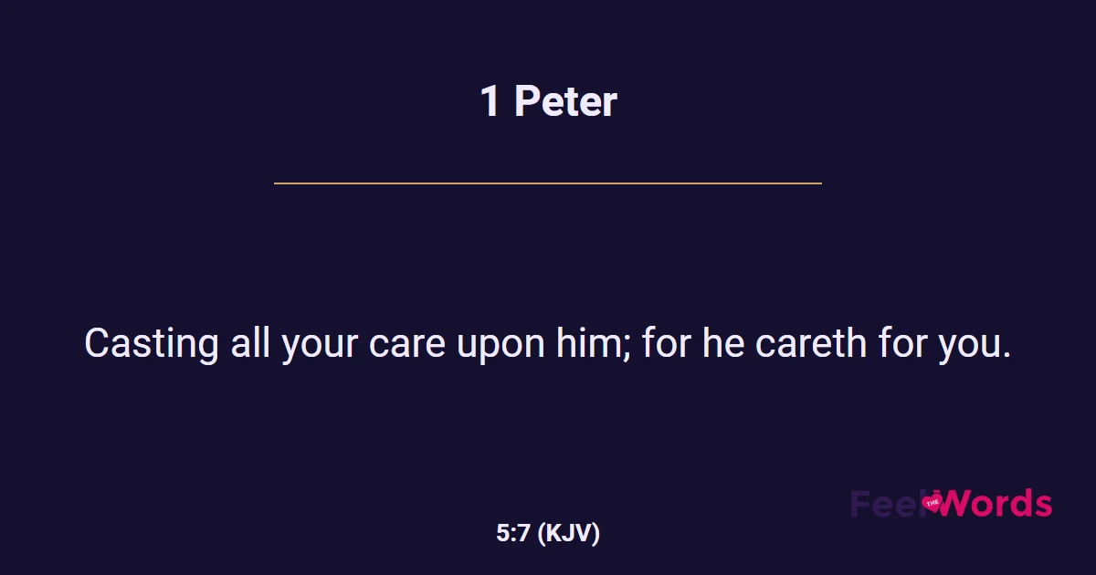 1 Peter 5:7