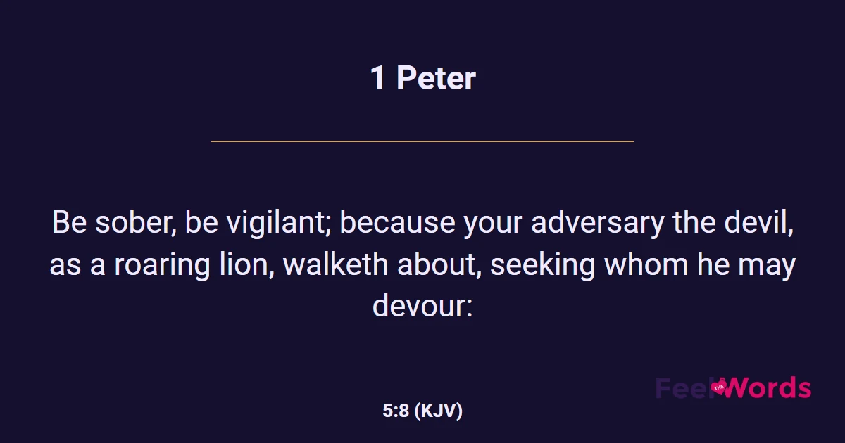 1 Peter 5:8