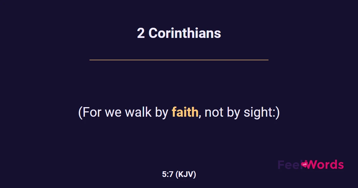 2 Corinthians 5:7