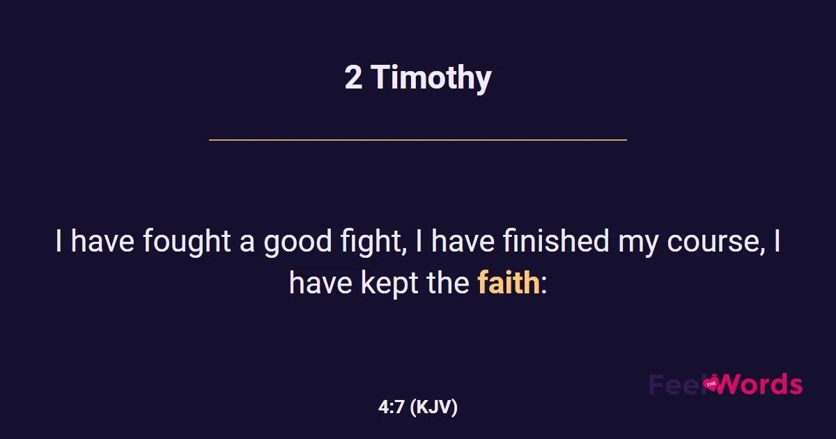 2 Timothy 4:7