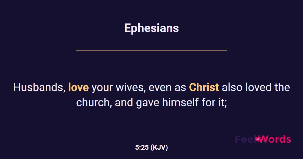 Ephesians 5:25