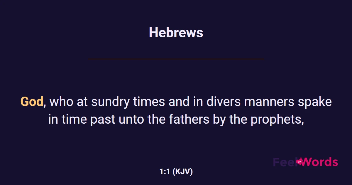Hebrews 1:1