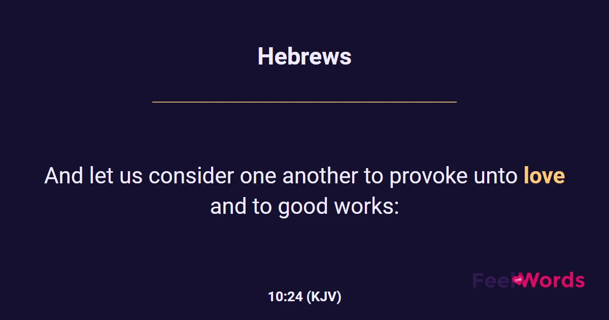 Hebrews 10:24