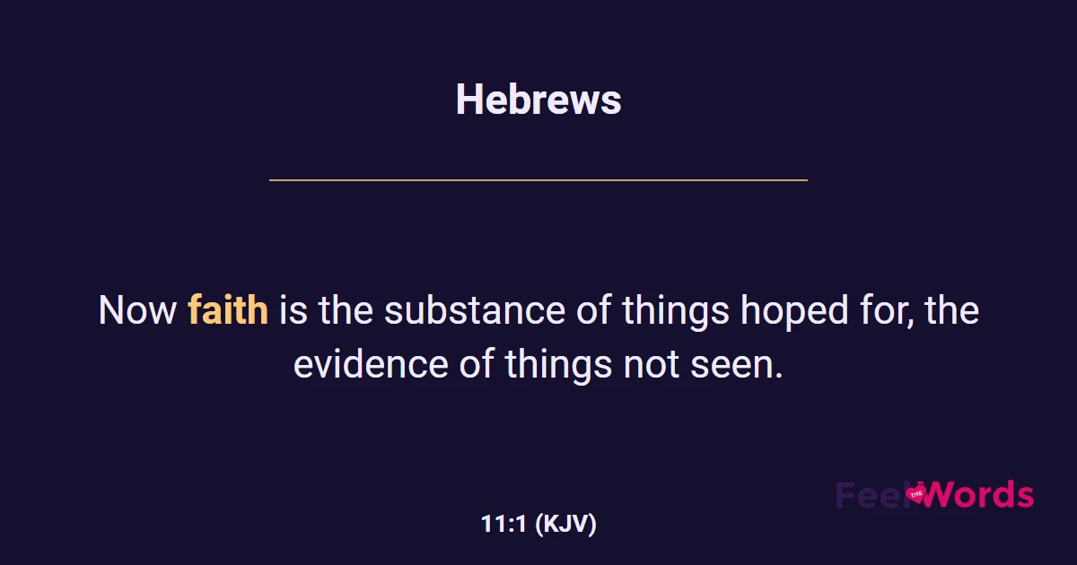 Hebrews 11:1
