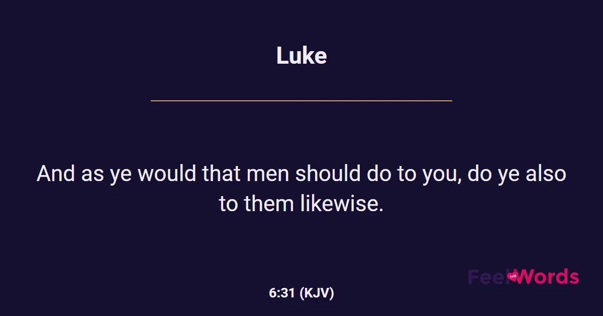 Luke 6:31