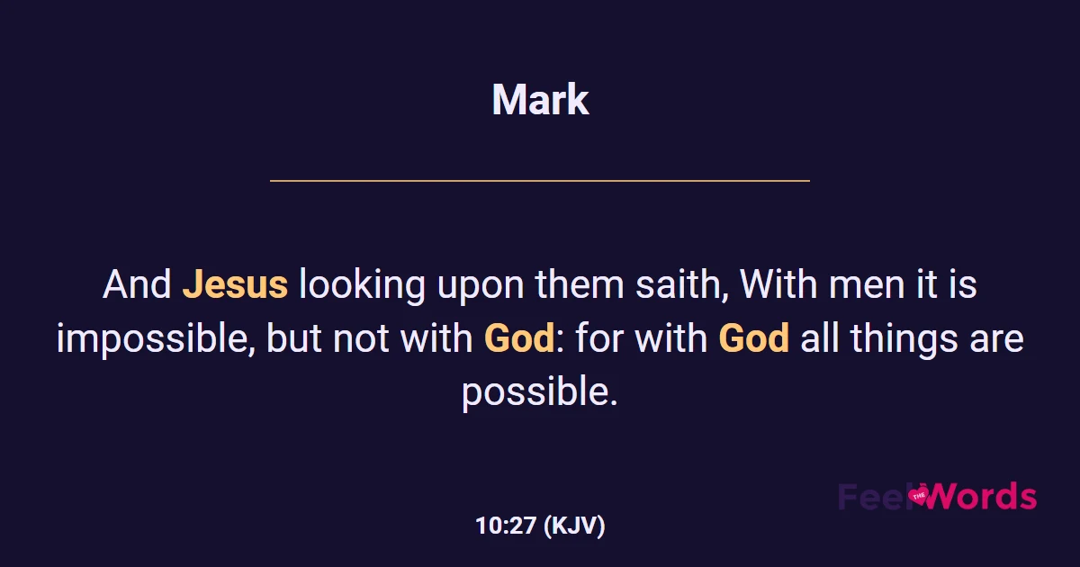 Mark 10:27