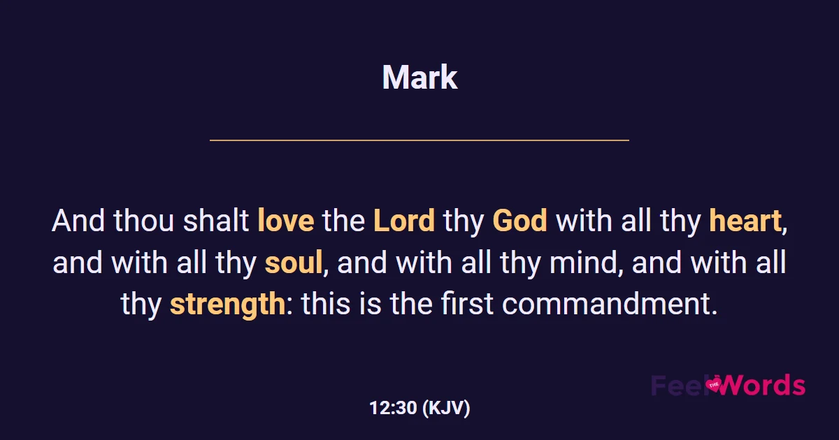 Mark 12:30