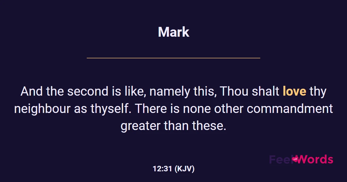 Mark 12:31
