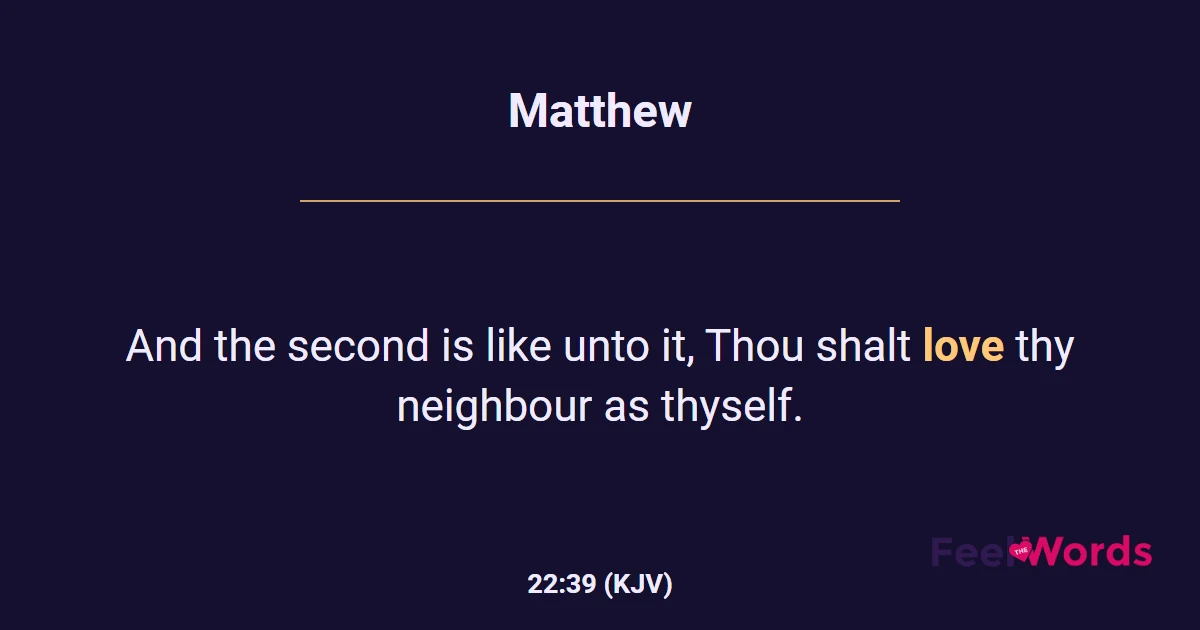 Matthew 22:39