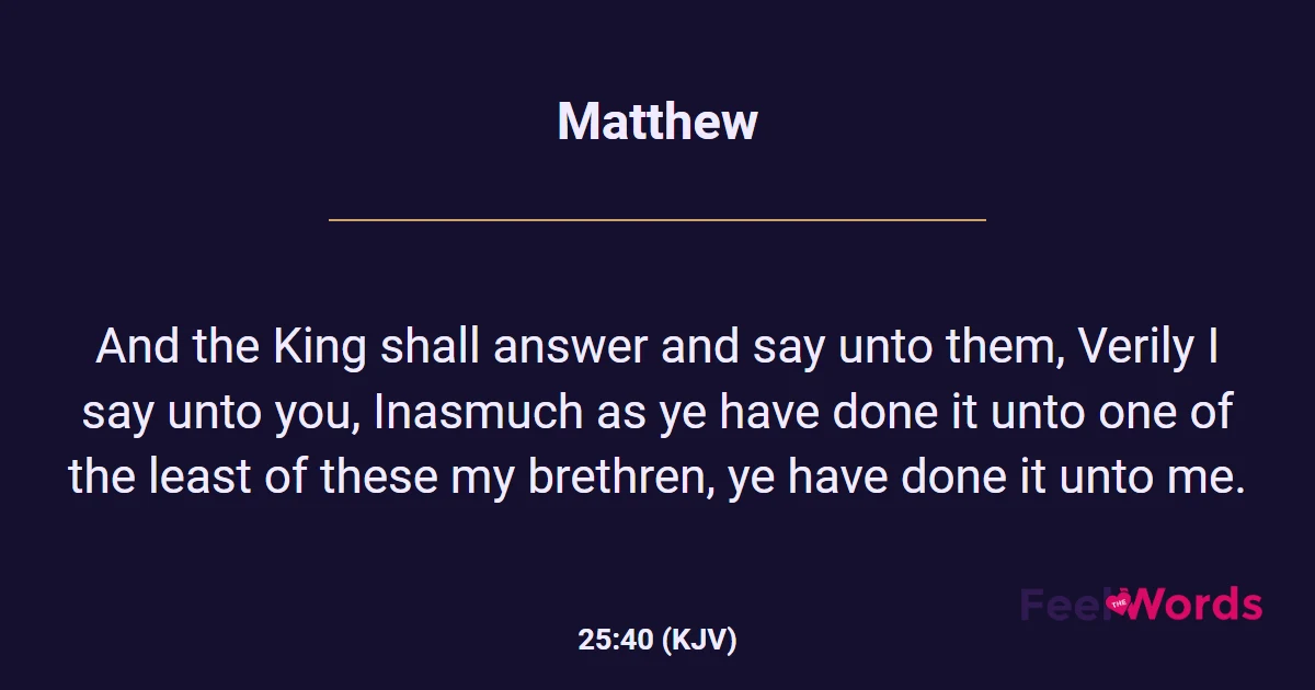 Matthew 25:40