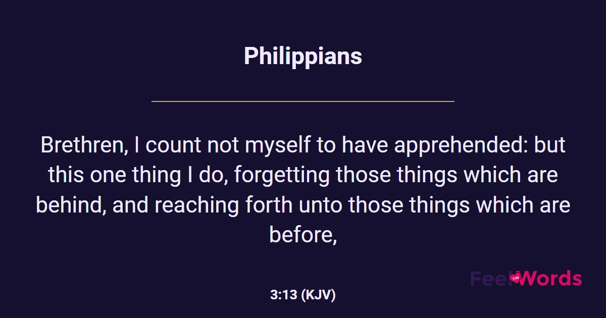 Philippians 3:13