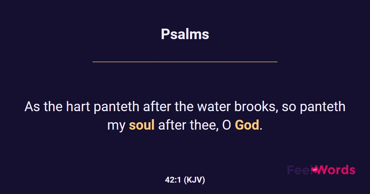 Psalms 42:1 (KJV) - Bible Verse