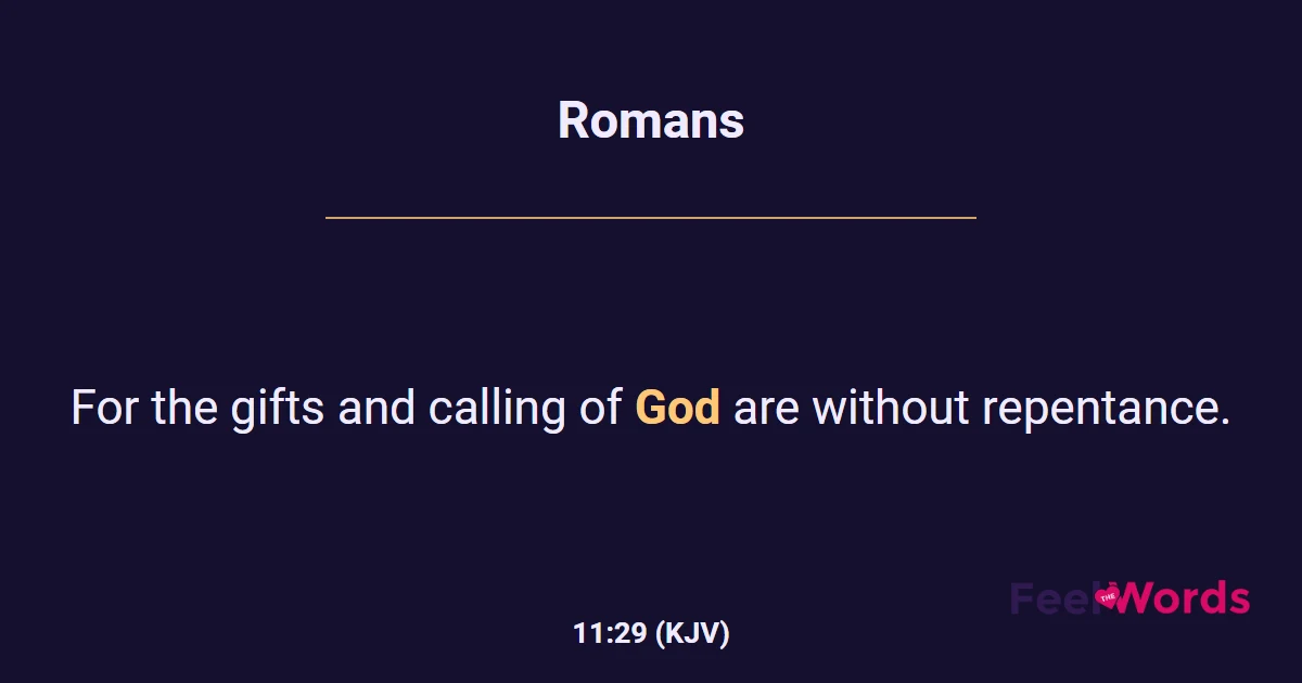 Romans 11:29