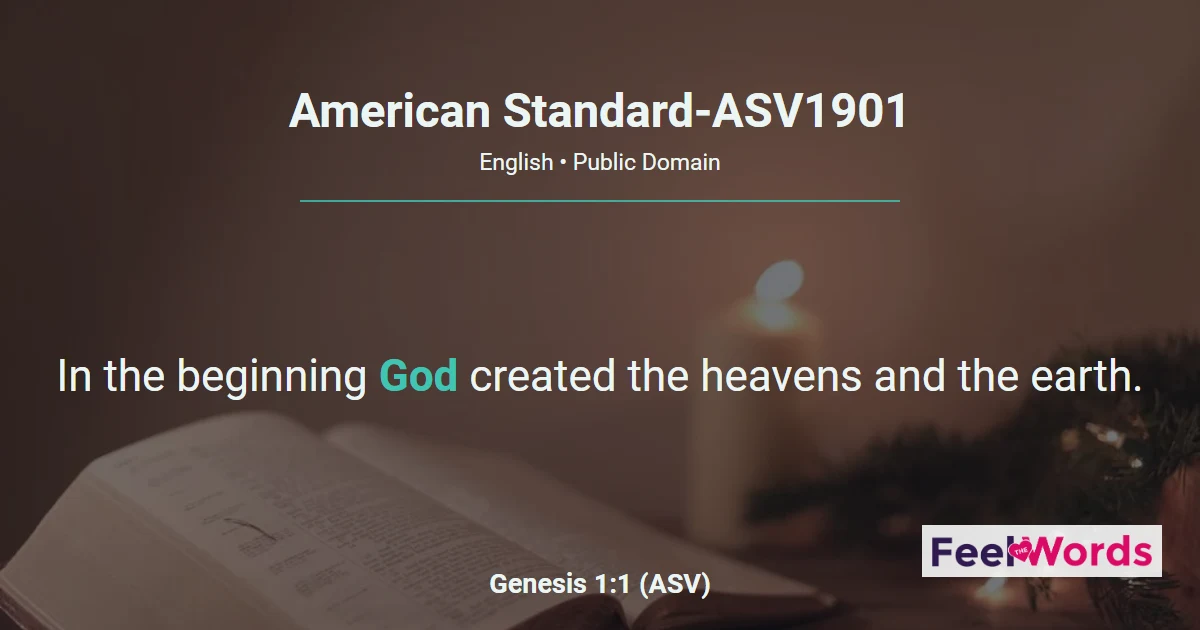 The Bible Books from American Standard-ASV1901 (ASV)