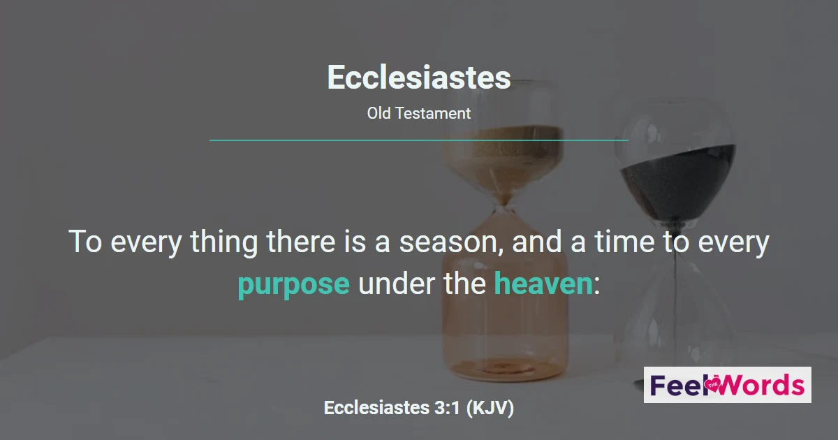 Ecclesiastes Chapters - KJV Bible