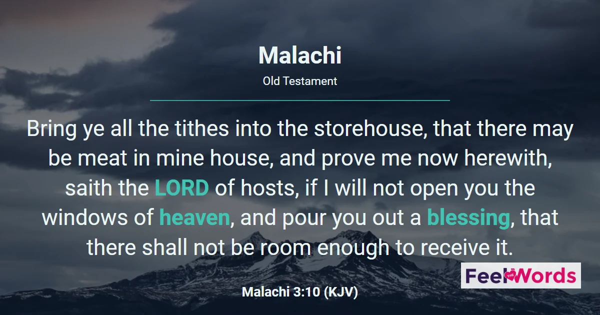 Malachi Chapters - KJV Bible