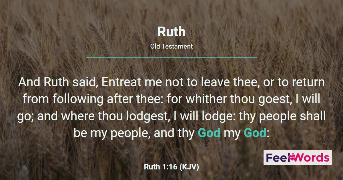 Ruth Chapters - KJV Bible