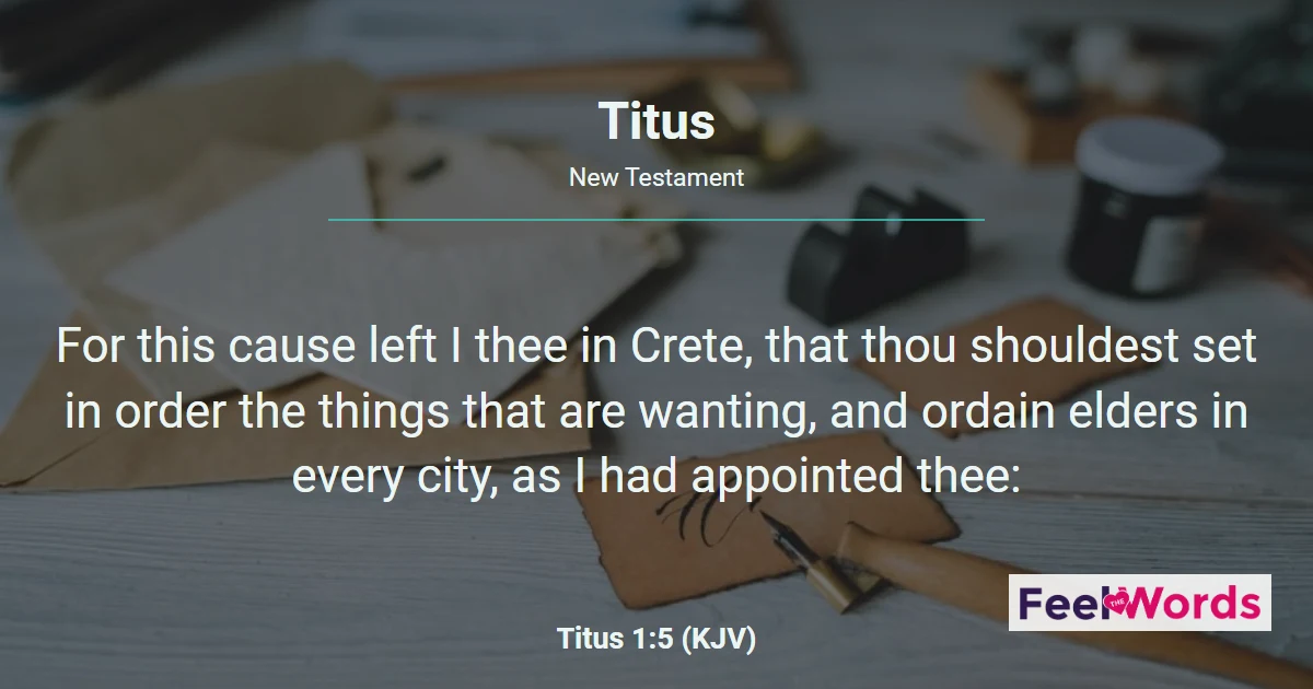 Titus Chapters - KJV Bible