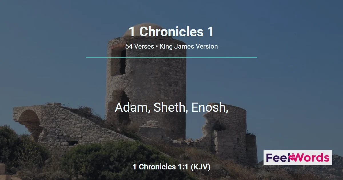 1 Chronicles Chapter 1 (KJV)