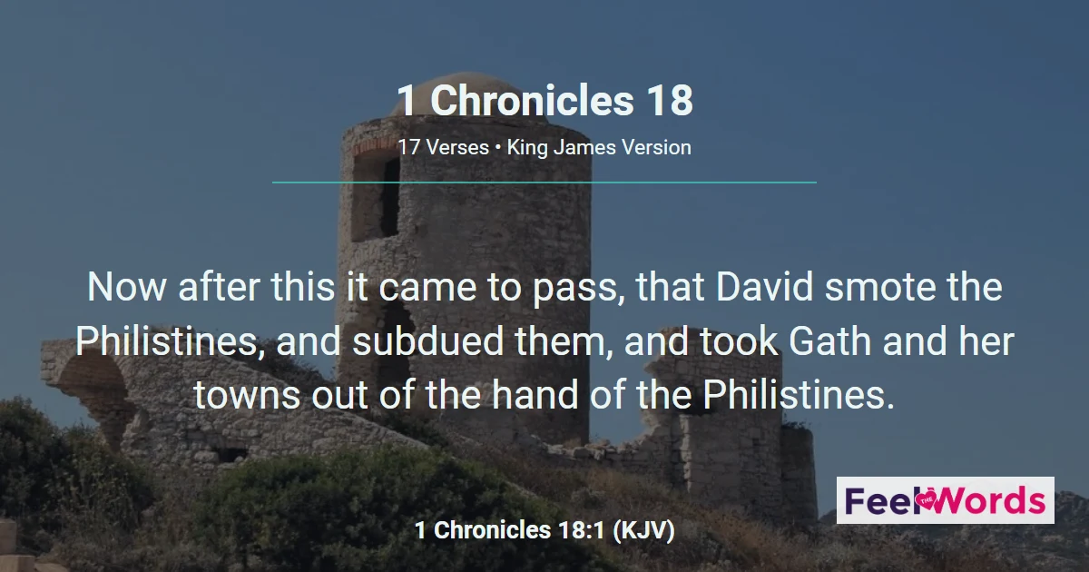 1 Chronicles Chapter 18 (KJV)