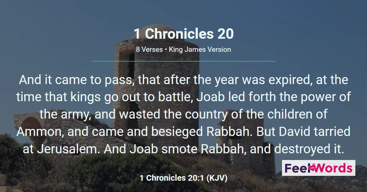 1 Chronicles Chapter 20 (KJV)