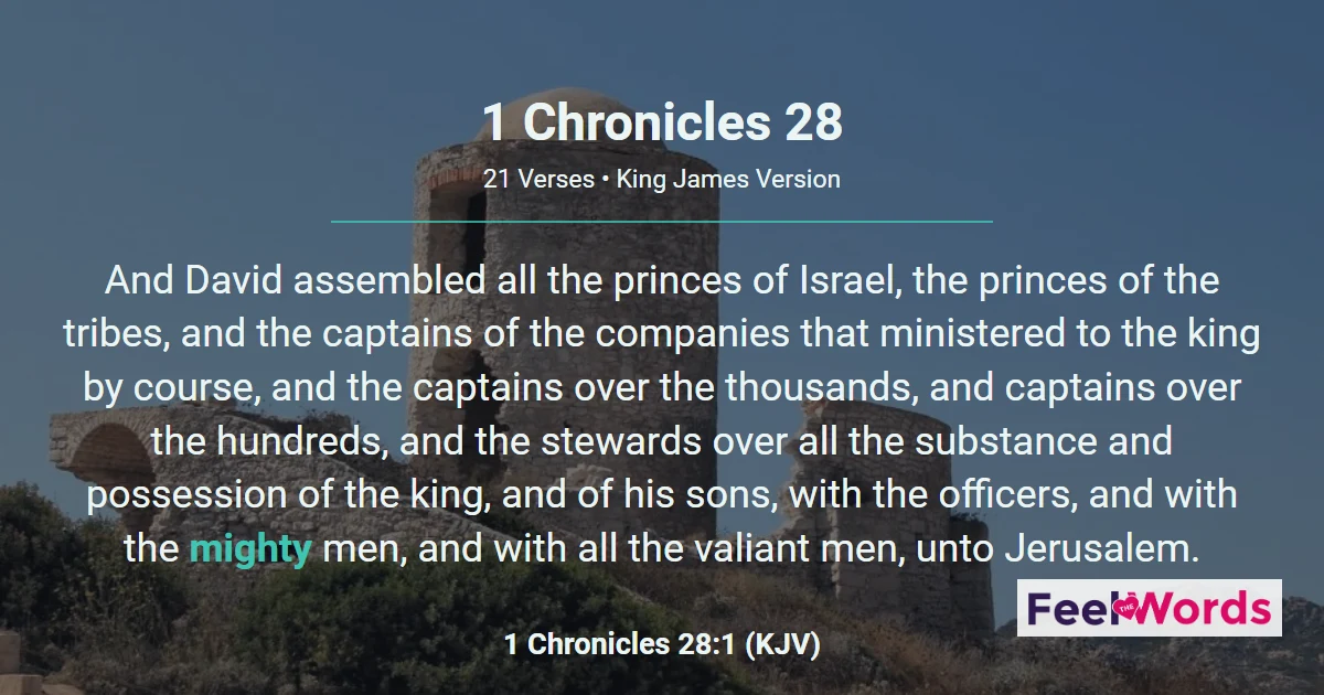 1 Chronicles Chapter 28 (KJV)