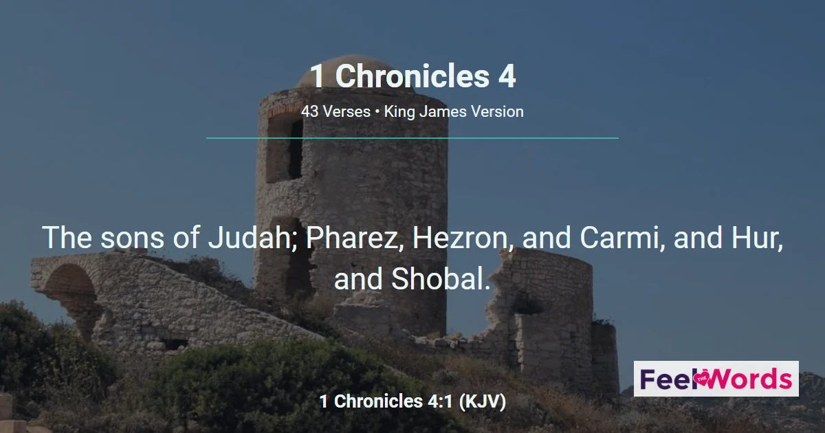 1 Chronicles Chapter 4 (KJV)