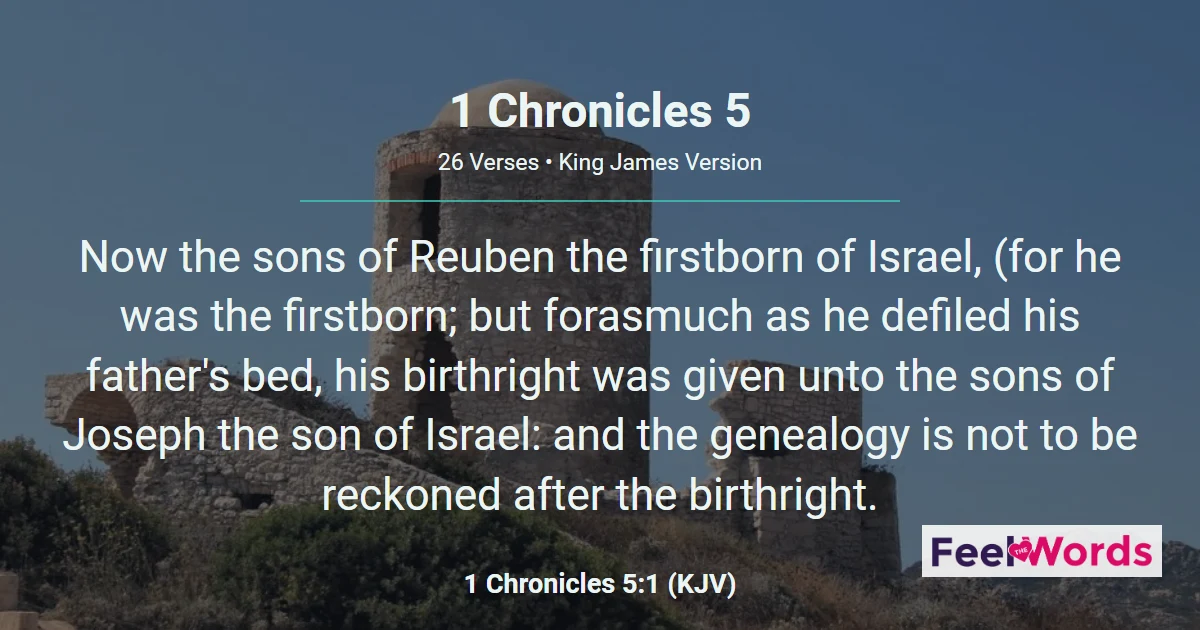 1 Chronicles Chapter 5 (KJV)