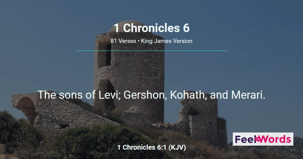 1 Chronicles Chapter 6 (KJV)
