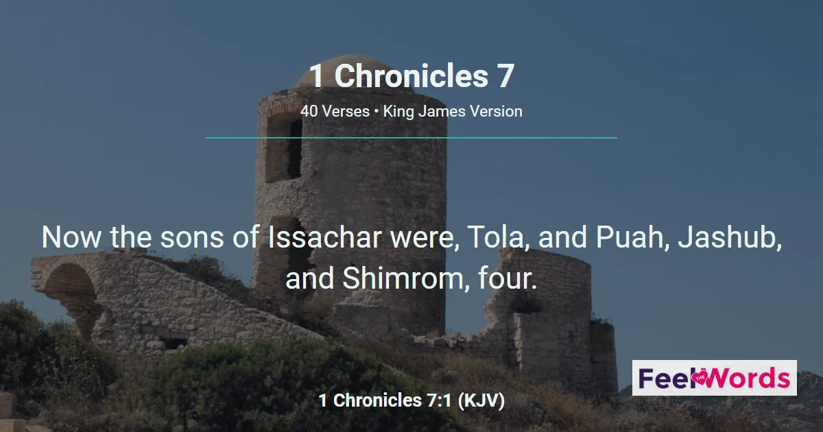 1 Chronicles Chapter 7 (KJV)