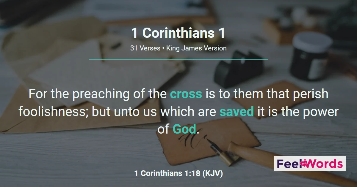 1 Corinthians Chapter 1 (KJV)