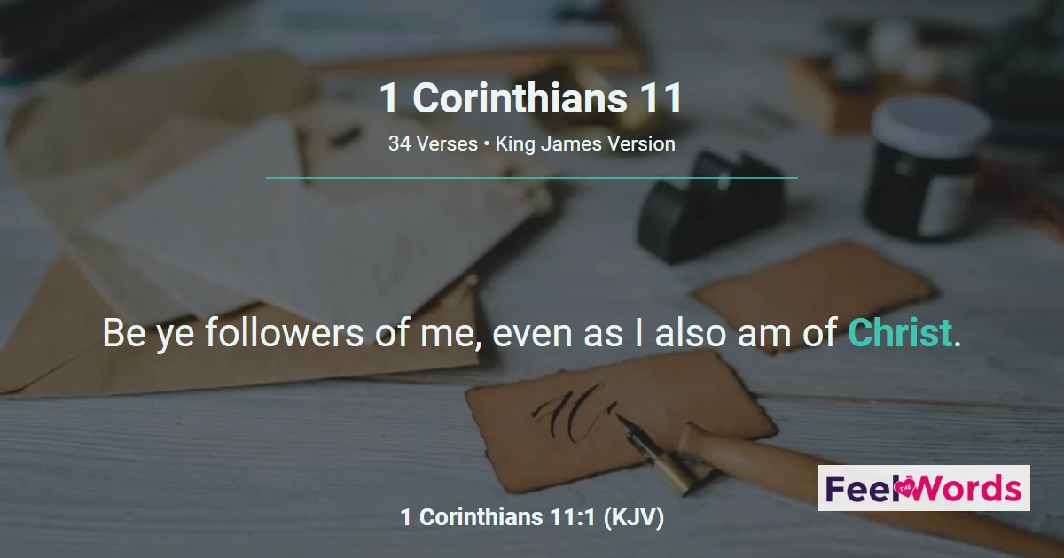 1 Corinthians Chapter 11 (KJV)