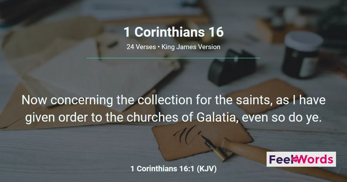 1 Corinthians Chapter 16 (KJV)