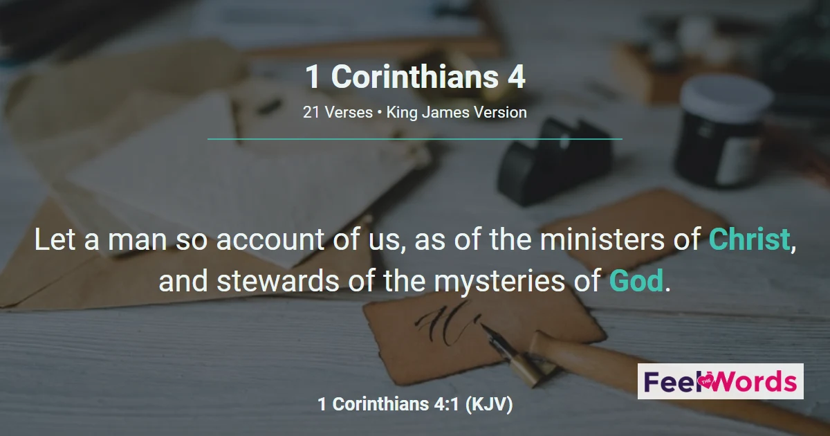 1 Corinthians Chapter 4 (KJV)