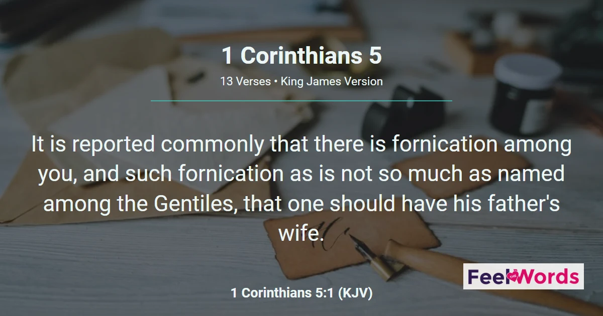 1 Corinthians Chapter 5 (KJV)
