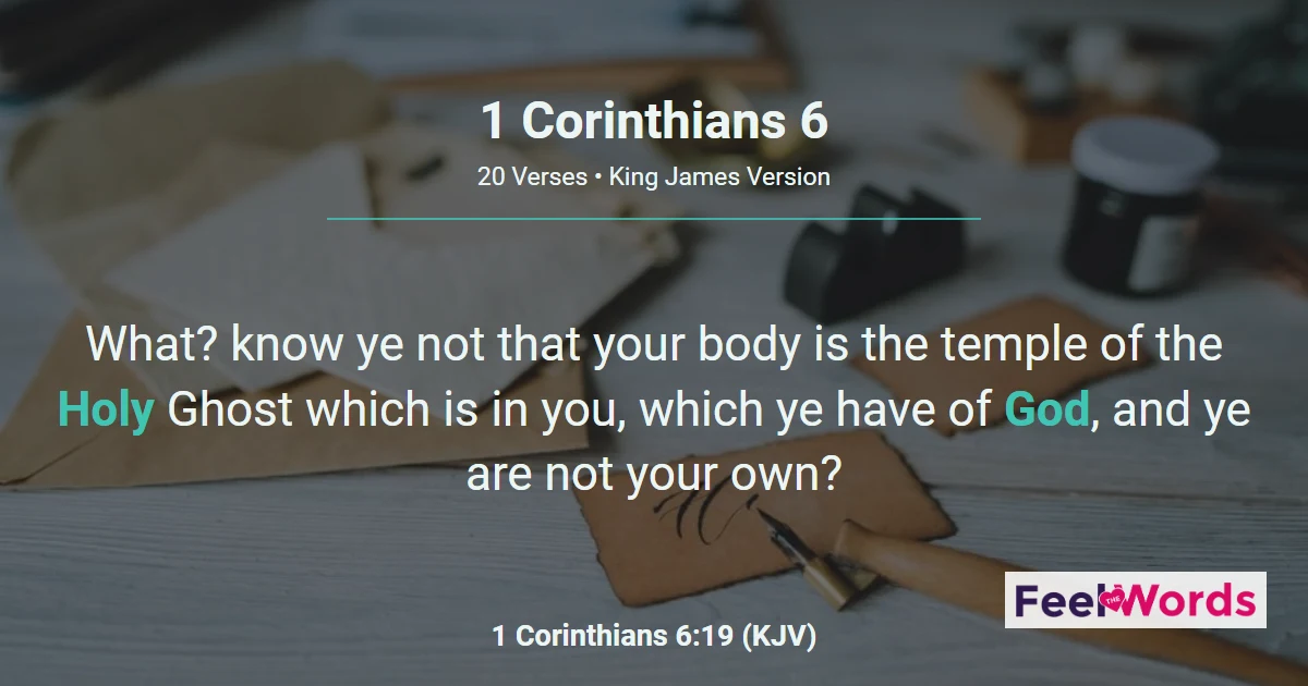 1 Corinthians Chapter 6 (KJV)