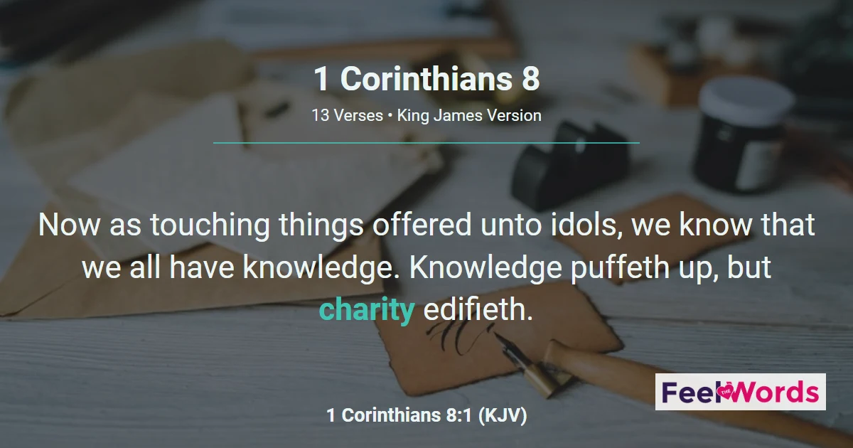 1 Corinthians Chapter 8 (KJV)