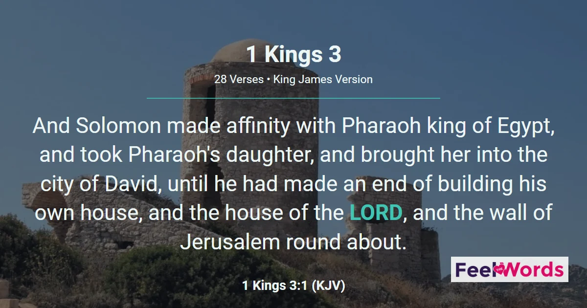 1 Kings Chapter 3 (KJV)