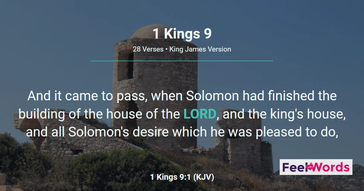 1 Kings Chapter 9 (KJV)