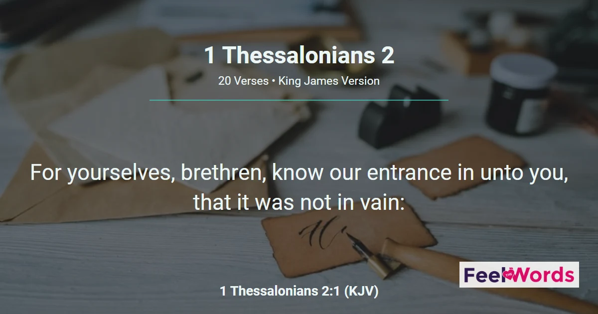 1 Thessalonians Chapter 2 (KJV)