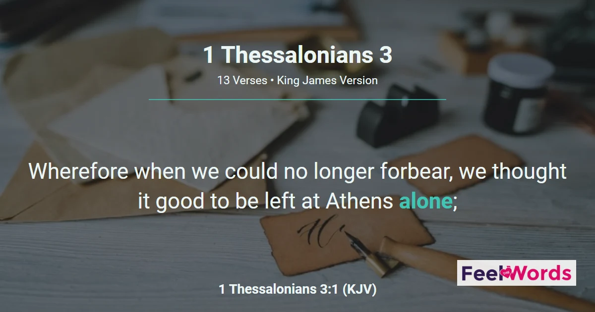 1 Thessalonians Chapter 3 (KJV)