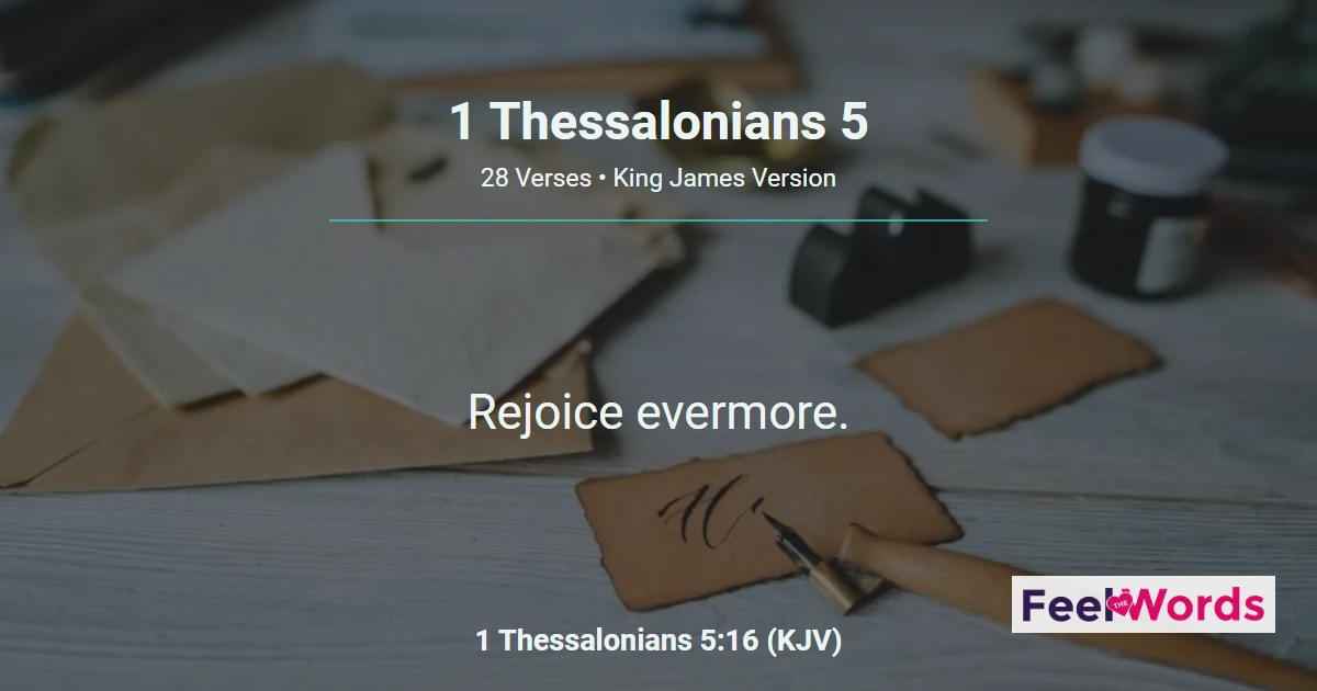 1 Thessalonians Chapter 5 (KJV)