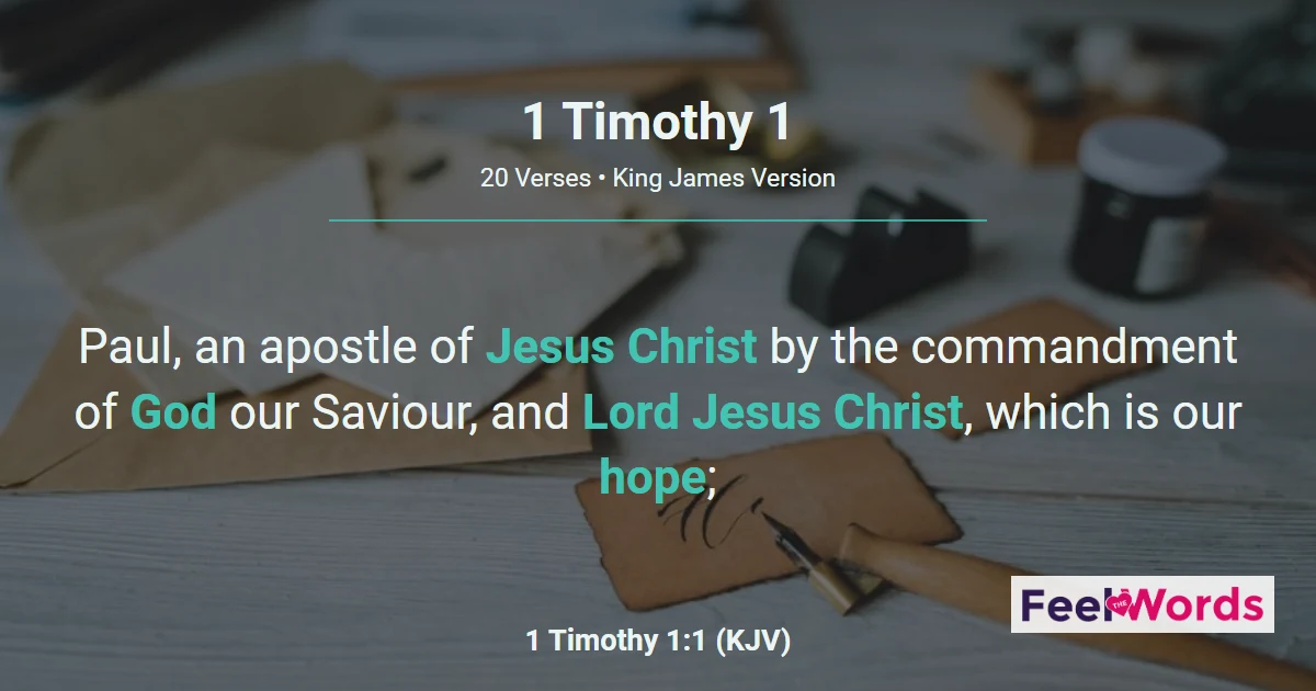 1 Timothy Chapter 1 (KJV)
