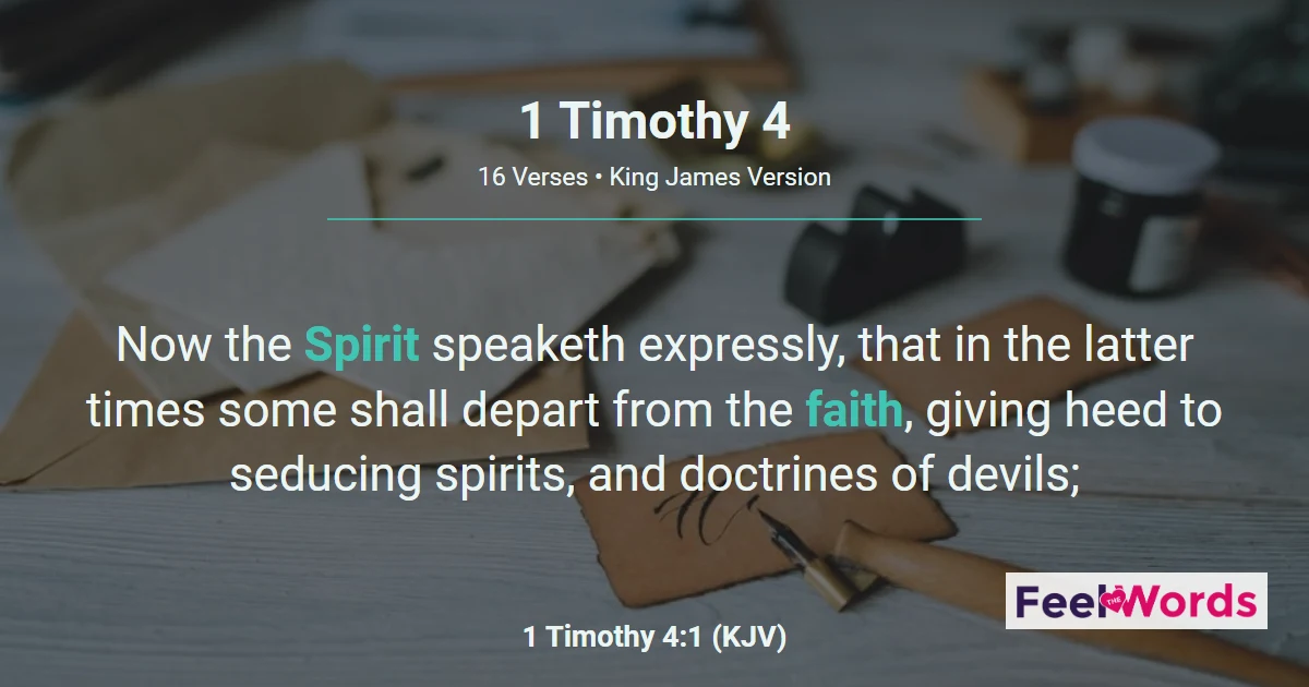 1 Timothy Chapter 4 (KJV)