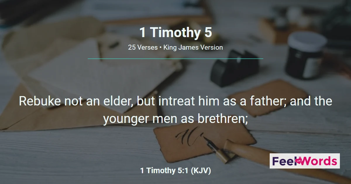 1 Timothy Chapter 5 (KJV)