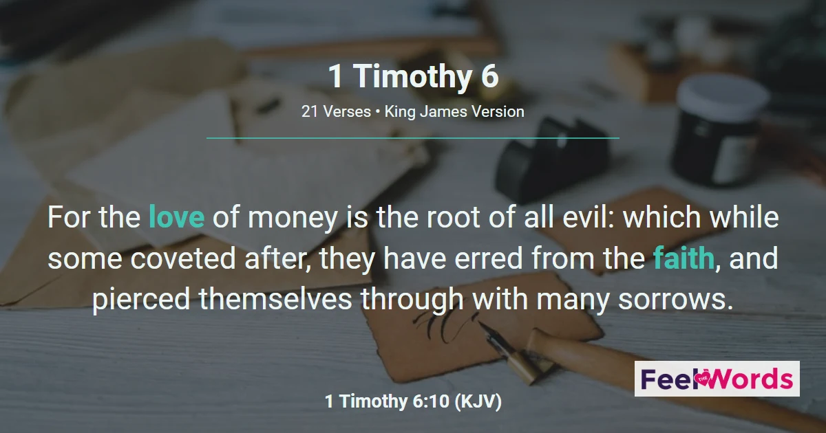 1 Timothy Chapter 6 (KJV)